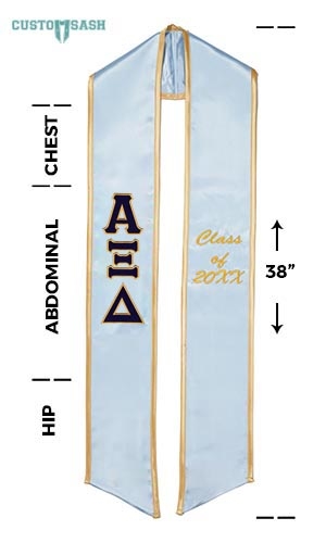 thumbnail image 2 of Delta Gamma Sorority Graduation Stole - The Sash Company 2 of 10
