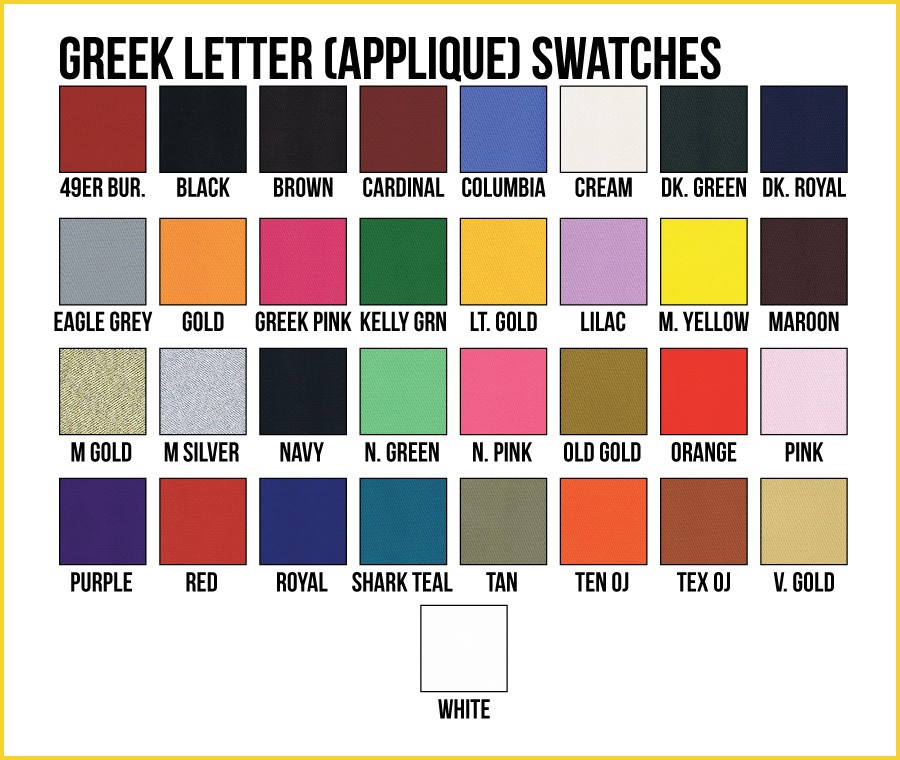 Something Greek Color Chart